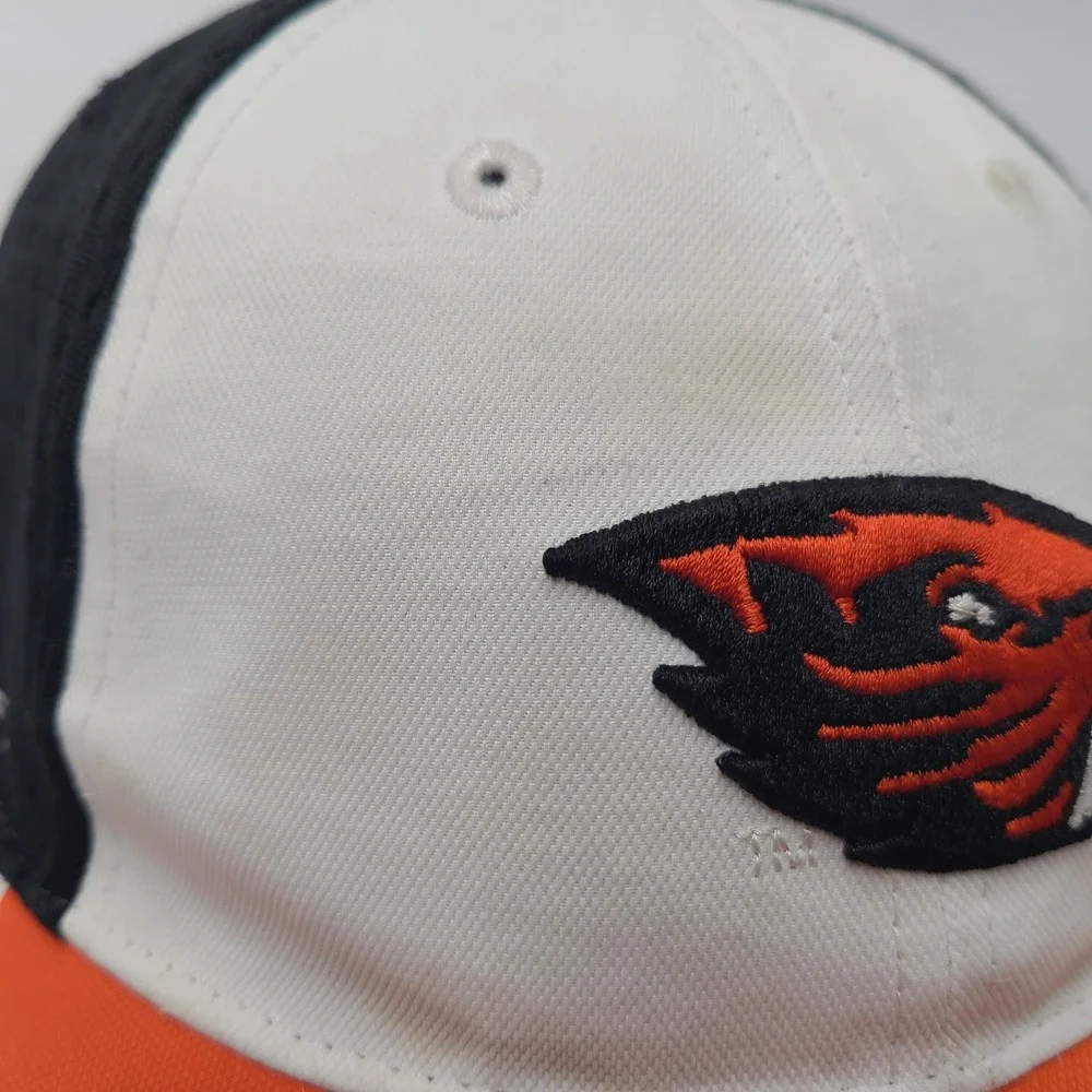 Youth Oregon State Beavers Hat Fitted Mesh Nike White Orange Black NCAA Dri-Fit